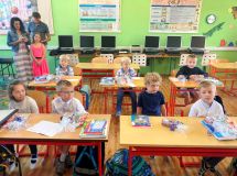 První školní den - prvňácci, ZŠ (1. 9. 2025)